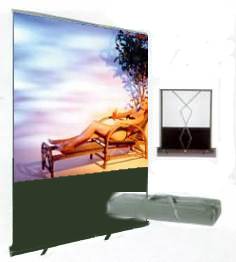 Auszieh-Leinwand - manually adjustable movie screen